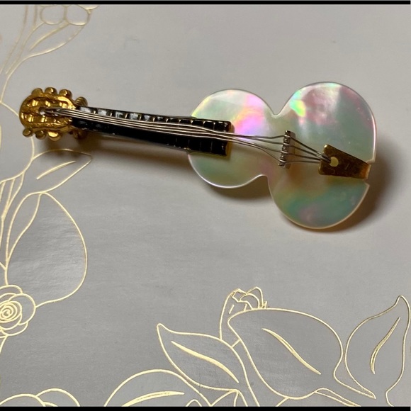 Vintage Jewelry Vintage Mop Guitar Pin Made In West Germany Poshmark